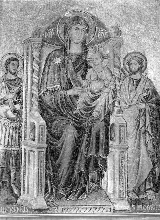 Madonna con ges&ugrave; bambino, San Crisogono, San Giacomo Maggiore (decorazion